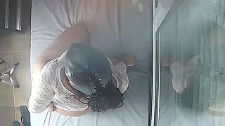 Real Cuckold Couple: Masked Hotwife in Lingerie Teases Strangers on Random Webcam - Huge Ass & Anal Plug, Call Drops Before He C