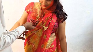 Cheating Wife Played Holi And Fucked By Husbands Friend