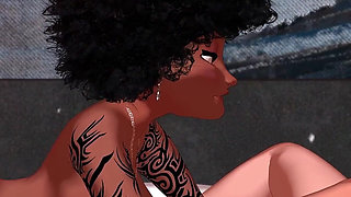 Ebony's Big Black Ass D24 Threesome