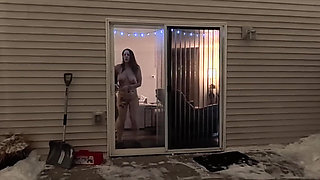 Showing off for the Neighbors and Wife Fucked on Couch