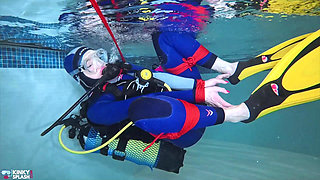Underwater Bondage in Scuba Tied Tight & Dragged Through Water