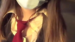 Hs19-a Girl in a School Uniform Was Bound Wander the Streets