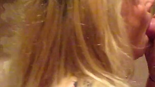 Amateur Blonde at a Gloryhole