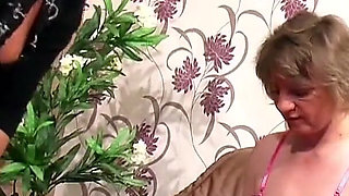 German neighbors' son feels like old women and rings the doorbell for the lesbians and persuades them to fuck