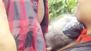 The Big Bad Wolf Meets Little Red Riding Hood in the Forest and Devours Her. Naughty Little Red Riding Hood, What a Great Meal!