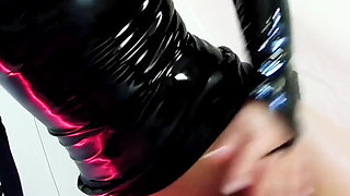 Blonde Latex MILF Jools Brooke in Kinky Sex Action with Masked Stud