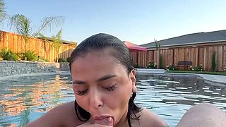 Taliya Jordan And Gustavo POV Poolside Doggy Sextape