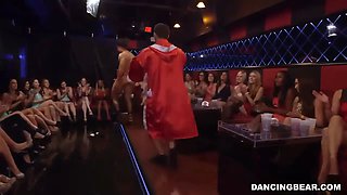 Successful masculine strippers get sucked by horny ladies