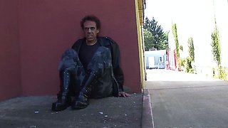 Fetish mistress peeing on slave's face