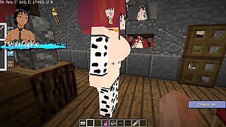 Minecraft Jenny Mod Fapcraft - Ellie, a Goth Dommy Stepmommy with a Cow Bikini and Tasty Milkers