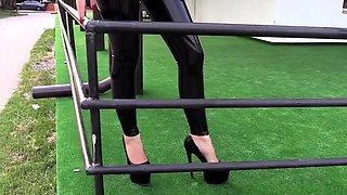 Outdoor Latex Fun with a Hot Amateur