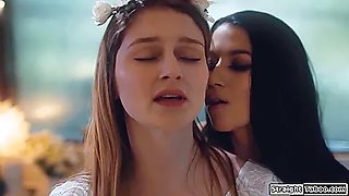 Busty Bride Gets Her Pussy Licked By Her Husbands Stepsister