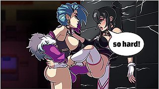 Lesbian Kissing And Strapon Hentai Cartoon