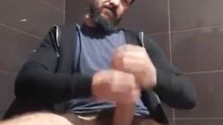 Ajx he masturbates in the bathroom and calls his wife: Handjob, Fansly  Cumshot Porn