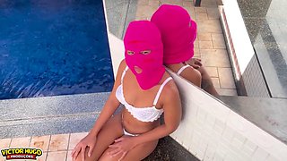 Brazilian Housewife Dona Aranhas Dildo Pool Solo by VictorHugo