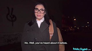 Don't Let My Mother Hear! Nerdy Brunette Emily Pink in Outdoor POV Pickup for Public Agent