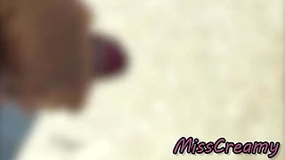 French MILF Gives Public Blowjob on Nude Beach in Greece - Amateur Cumshot with Stranger