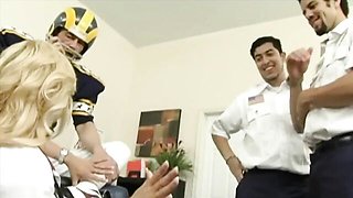 Football jersey 53 clinic BJ in white lace stockings