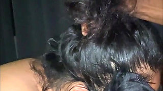 Asian Deepthroat blowjob her stepbrother while Family not Home