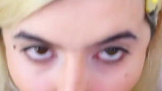 18 year old amateur teen Ivonna Winter no hands cum swallow blowjbo