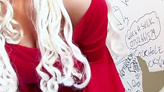 Blonde Big Tits MILF Wife Dolly Delight Sucks and Fucks at the Gloryhole