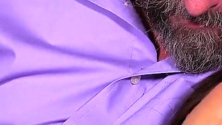 Flattie Carmen Rae Fucks Her Stepdad's Older Friend