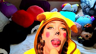 Blowjob for big cock from college brunettes