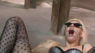 German hot blonde BDSM slave girl
