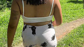 Can't Stop Farting During Trail Walk Outdoor Public Farts Chubby Girl