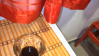 Ejaculating into a coffee cup and waking my slave to drink it.