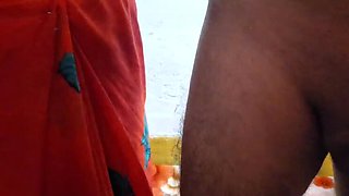 Busty Banuu Red Saree Sister in Law Fucked by Brother in Law