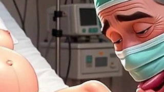 Doctor Licking Pregnant Feet in Operating Room - Fetish Session