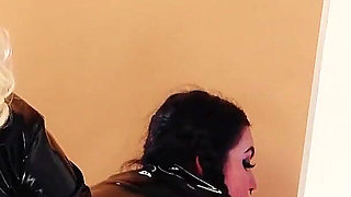 Backstage - Behind the Scenes - Teacher Student Roleplay - Lesbians in Fetish Pvc Pussy Throat Fuck