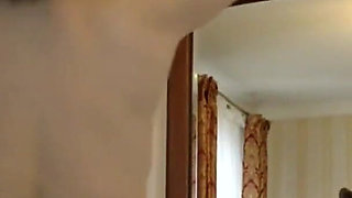 Shaved Pussy Rubbed in Nylons No2