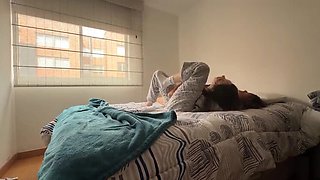 Amateur Latina Lesbians Wrestling and Eating Pussy