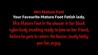 Mrs Mature Feet & Friend Wet Pissy Fun 455
