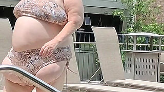 Summer Has Arrived! Time for the First Visit to the Pool Sexy Big Nurse Vicki Style!