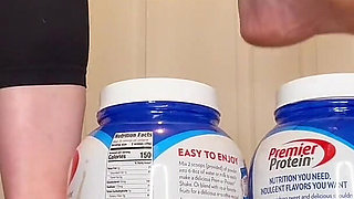 Size 16 Foot Domination: Protein Tubs Crushed Like Toys