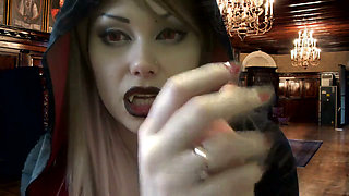 Dangerouse Vampire punish and milk your cock
