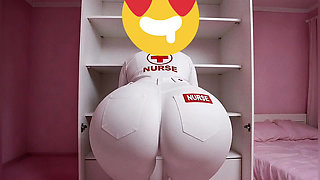 big-bootied nurse shaking her ass