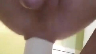 Male Squirt From Hard Anal Fisting with a Bottle. I Moan From Anal Pleasure