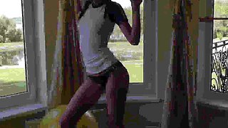 Petite small tit babe with perfect pussy masturbates