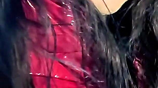 Red Glossy Downjacket POV. Smoking, Doggy Style and Double Cum on My Jacket