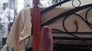 Sexy Filipina MILF, Making Her Dildo Wet & Creamy