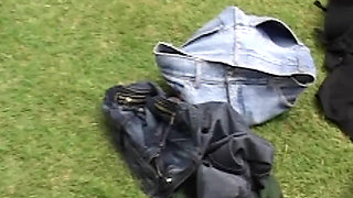 Blonde MILF Takes Huge BBC Deep Outdoors Dripping Cum