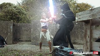 Big-eyed Adriana Chechik star wars cosplay porn
