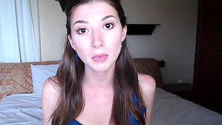 Amateur brunette chick toying her ass and pussy on webcam