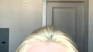Blonde tight pussy babe solo toy fun in glamour masturbation