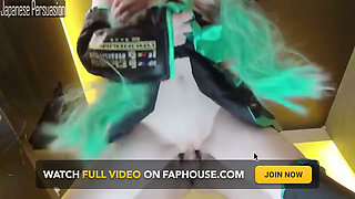 Miku Cosplayer Returns Remastered - Classic Miku Costume Sex Part 2 - 1