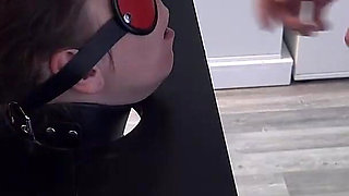 Slave Defenseless in the Pillory Driven to Orgasm on Sybian Part 2